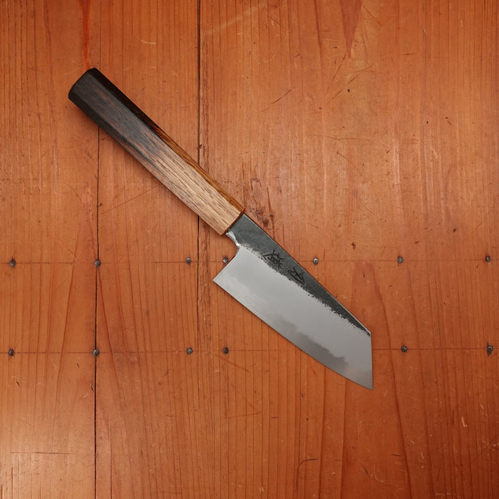 Hado Sumi 135mm Ko-Bunka Shirogami 2 Kurouchi Finish Burnt Oak Handle
