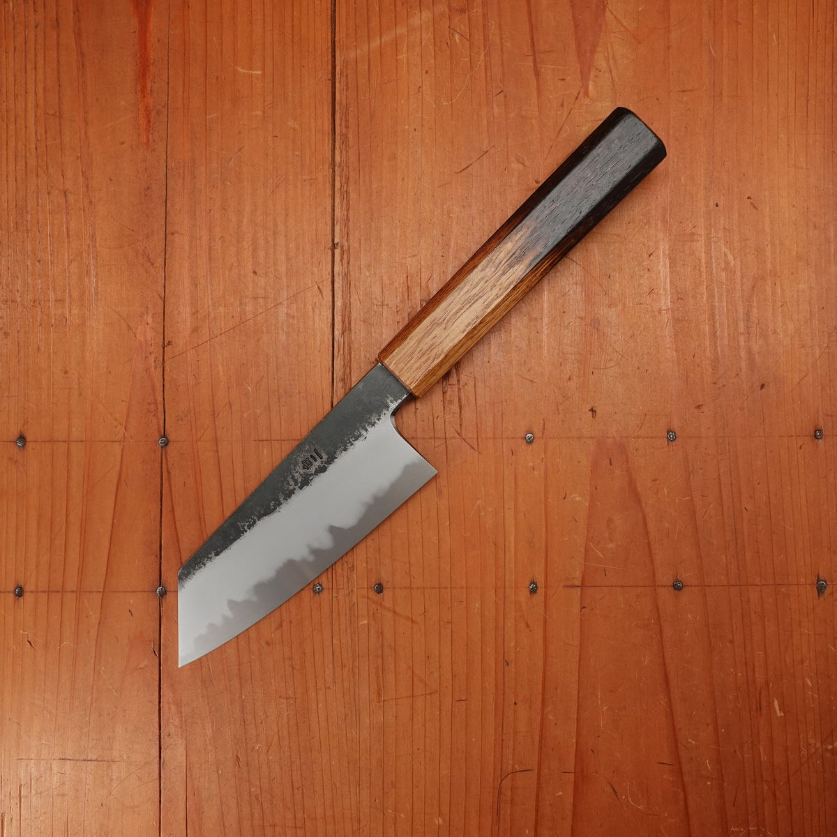 Hado Sumi 135mm Ko-Bunka Shirogami 2 Kurouchi Finish Burnt Oak Handle