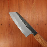 Hado Sumi 135mm Ko-Bunka Shirogami 2 Kurouchi Finish Burnt Oak Handle