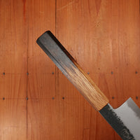 Hado Sumi 135mm Ko-Bunka Shirogami 2 Kurouchi Finish Burnt Oak Handle