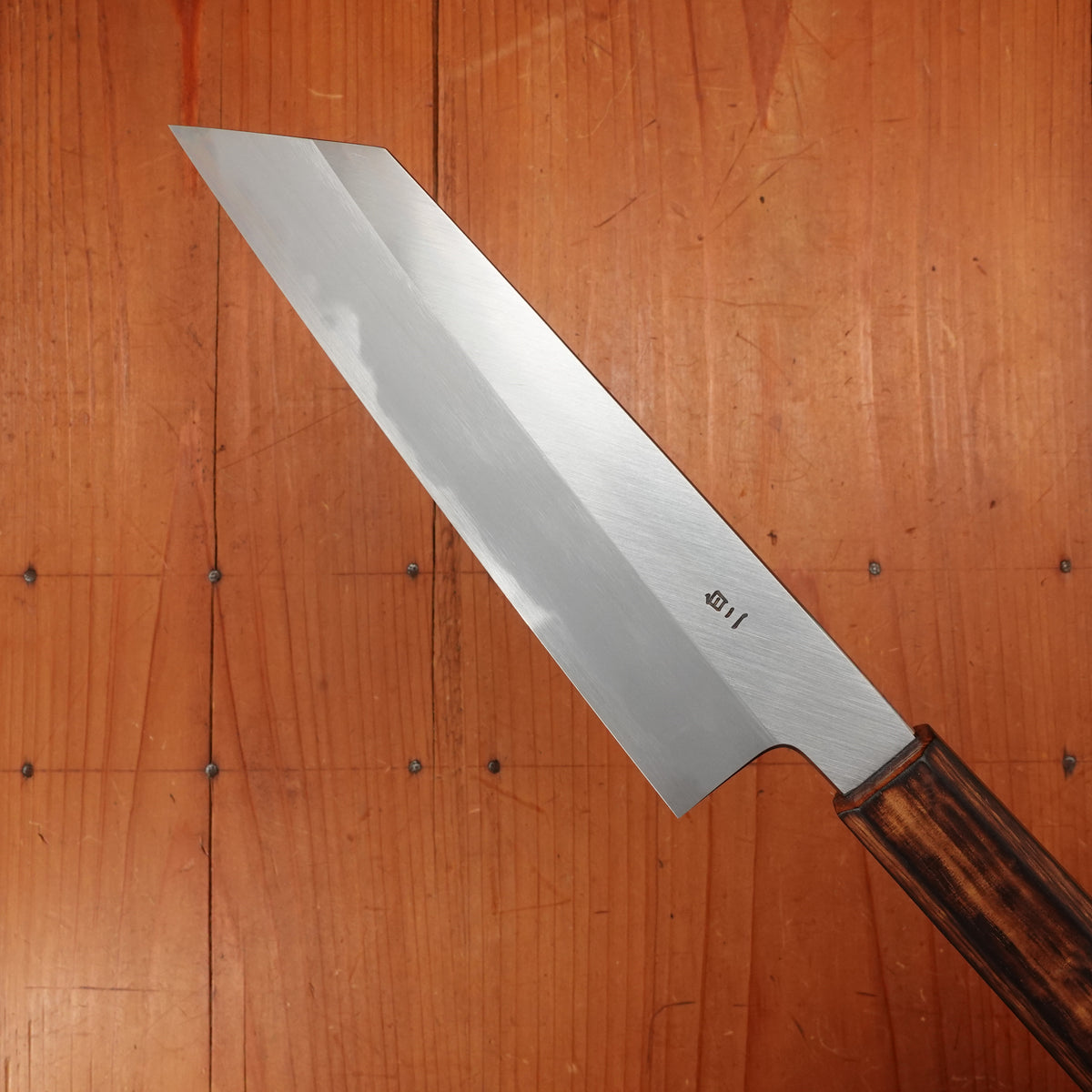 BC Exclusive - Hado 180mm Kiritsuke Santoku Iron Clad Shirogami 2 Urushi Oak Handle