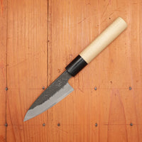 Hitohira Hinode 90mm Petty Shirogami 2 Kurouchi Ho Wood (D-Shape)