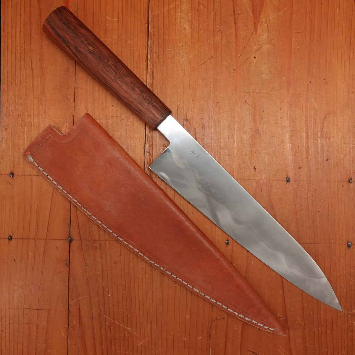 AZ Knives 210mm Gyuto UHB20C Honyaki Urunday Handle with Leather Sheath No. 2