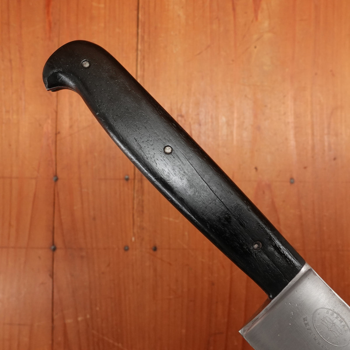 J.M. Schmid & Son 8.5" Carving Knife Carbon Steel & Ebony USA 1880-1920
