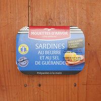 Les Mouettes d’Arvor Sardines with Butter & Guérande Sea Salt - 120g