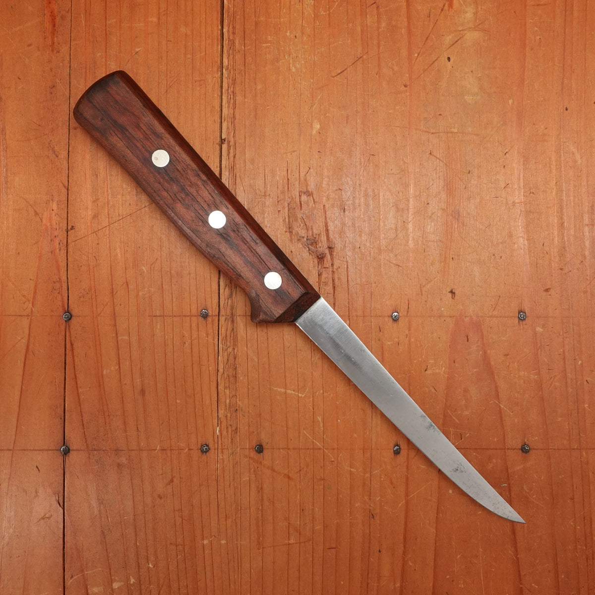 Victoria / Forschner 5" Boning Knife 208-5 Carbon Steel Rosewood Switzerland 1950s? 60s?