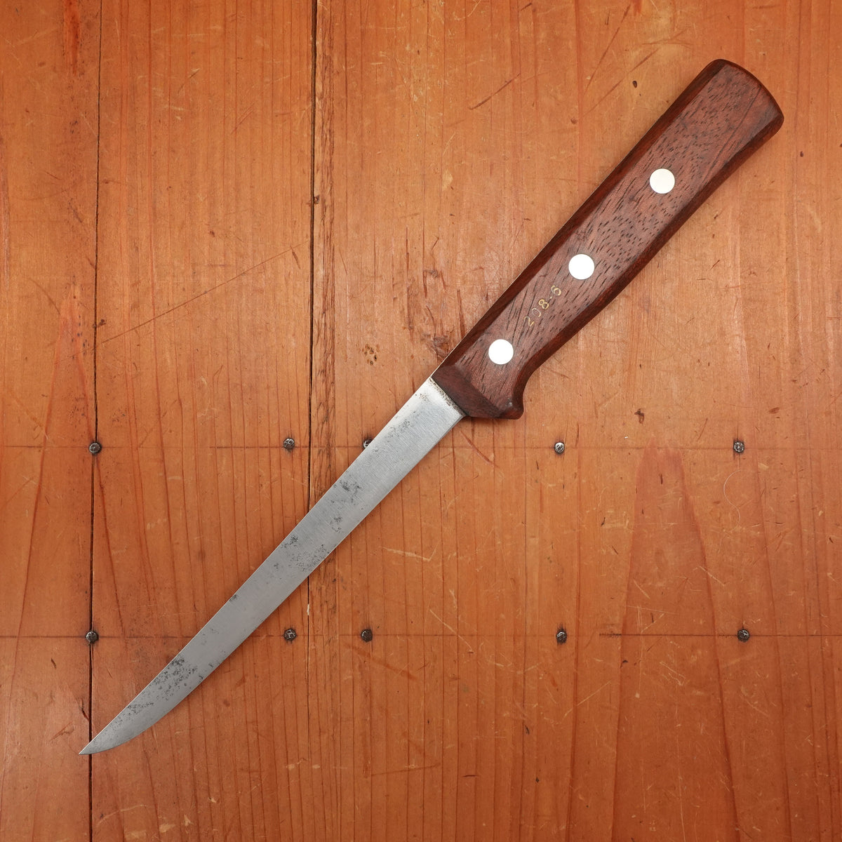 Victoria / Forschner 6" Boning Knife 208-6 Carbon Steel Rosewood Switzerland 1950s? 60s?