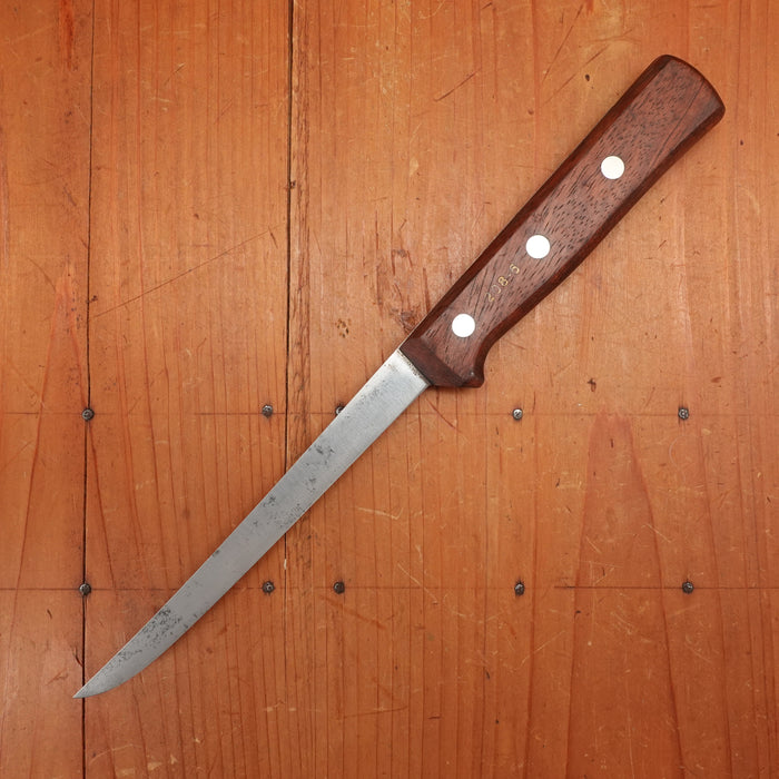 Victoria / Forschner 6" Boning Knife 208-6 Carbon Steel Rosewood Switzerland 1950s? 60s?