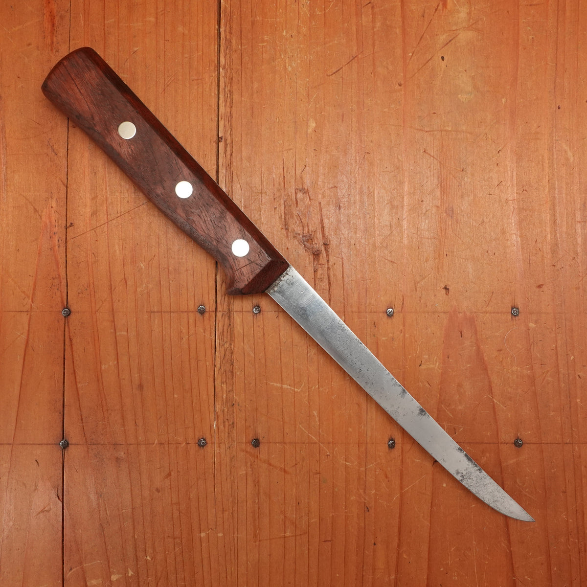 Victoria / Forschner 6" Boning Knife 208-6 Carbon Steel Rosewood Switzerland 1950s? 60s?