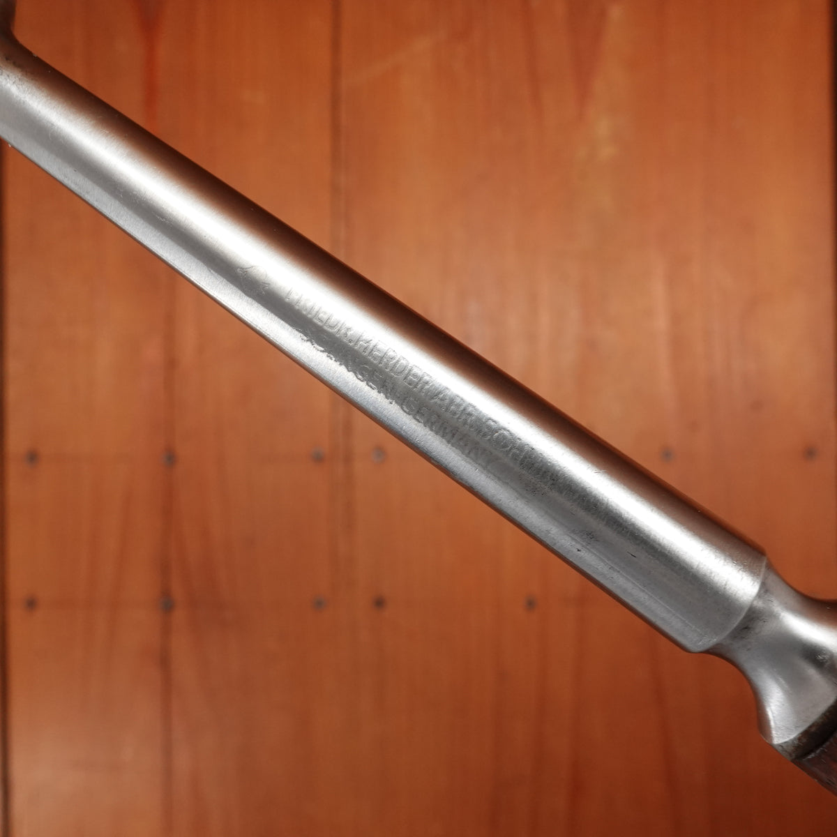 Friedr Herder Abr Sohn 14.5" Pot Fork Forged Carbon Steel & Hardwood Solingen, Germany 1950-70