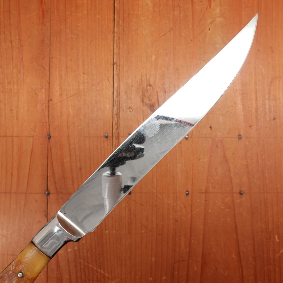 Wingen Solingen 6.25" Sm Carving Knife Forged Stainless Stag Handles 1950-70s