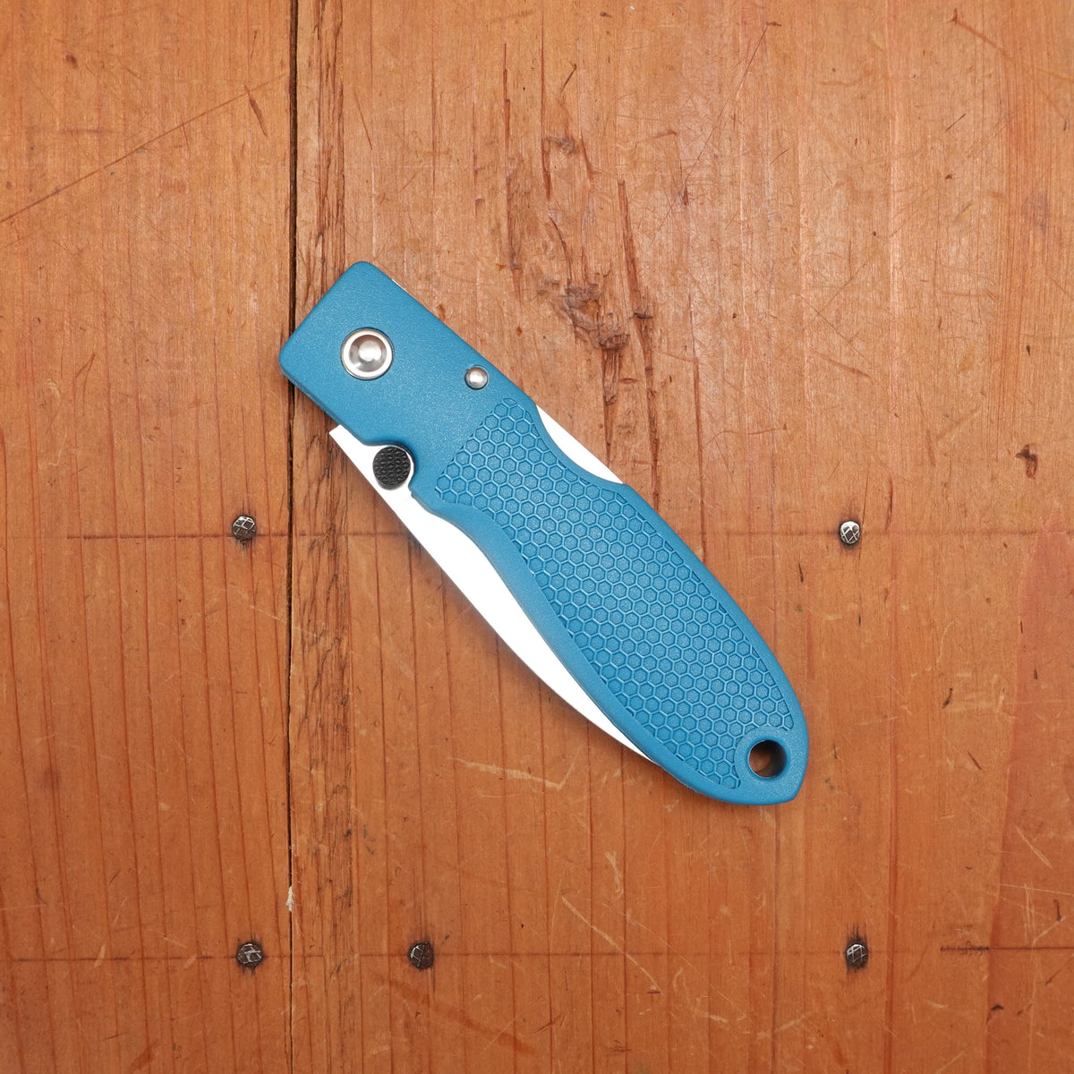 MOKI Coupe Folding Knife AUS-8 Lockback Grilon Grayish Blue Handle