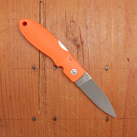 MOKI Coupe Folding Knife AUS-8 Lockback Grilon Rescue Orange Handle