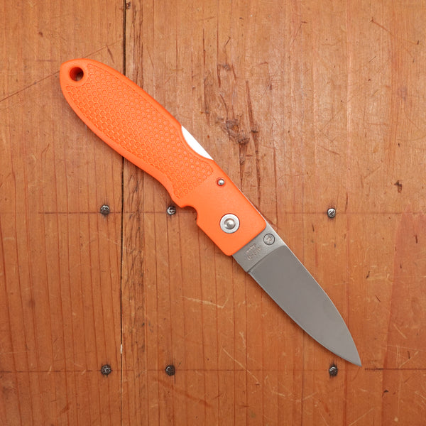 MOKI Coupe Folding Knife AUS-8 Lockback Grilon Rescue Orange Handle