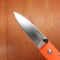 MOKI Coupe Folding Knife AUS-8 Lockback Grilon Rescue Orange Handle