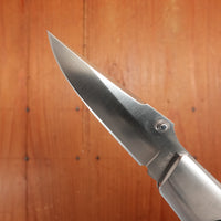 MOKI Kingfisher Folding Knife Linen Micarta Handle with Sheath