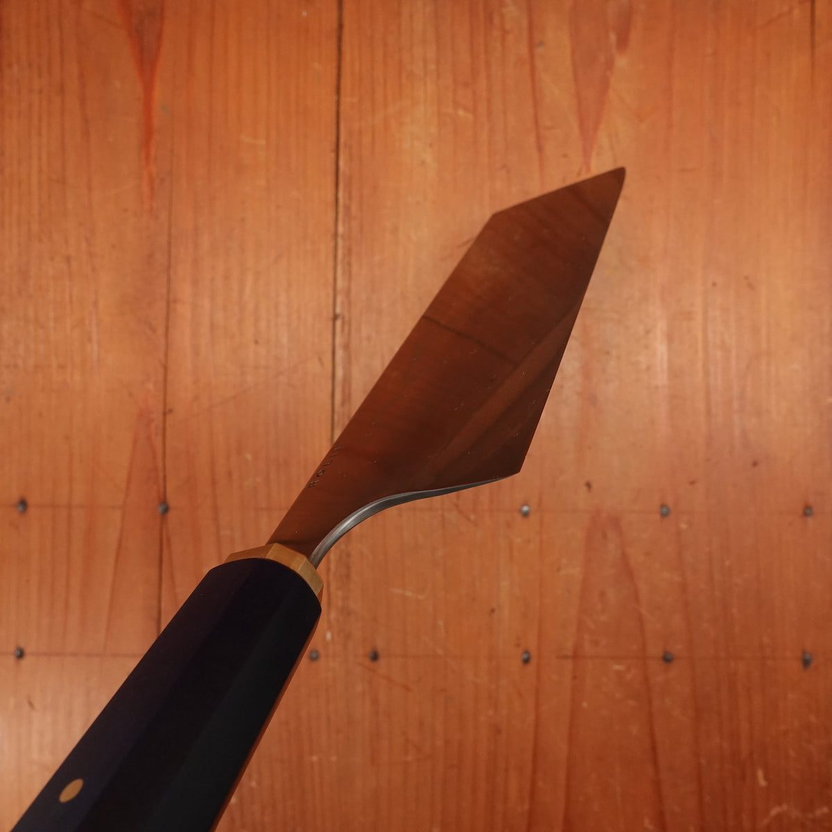 Rolin Knives Honyaki 165mm Nakiri W2 Micarta Brass
