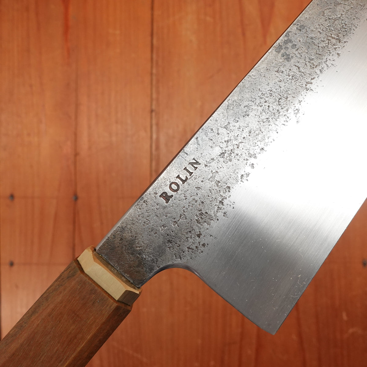 Rolin Knives 205mm Santoku Apex Ultra Argentine Lignum Brass