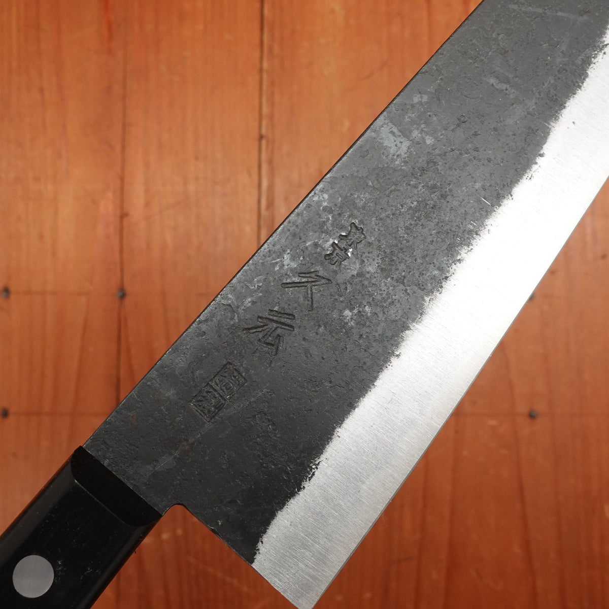 Morihei Hisamoto 210mm Gyuto Iron Clad Shirogami 1 Kurouchi Pakka Handle (No Bolster)