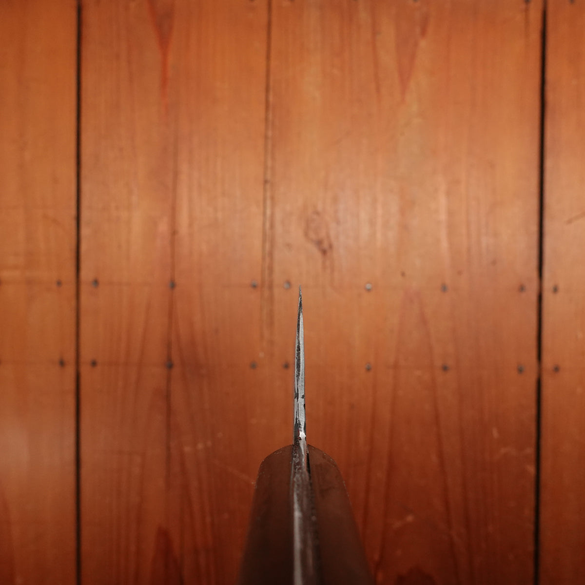 Morihei Hisamoto 210mm Gyuto Iron Clad Shirogami 1 Kurouchi Pakka Handle (No Bolster)