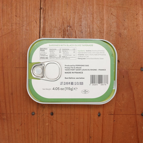 Conserverie Ferrigno Sardines à la Tapenade (Black Olive) - 115g