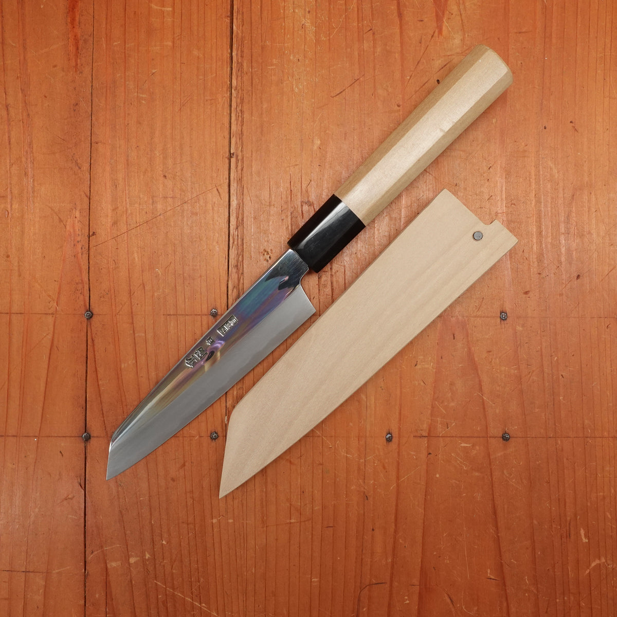 Sakai Kikumori Choyo 135mm Kiritsuke Petty Shirogami 2 with Saya