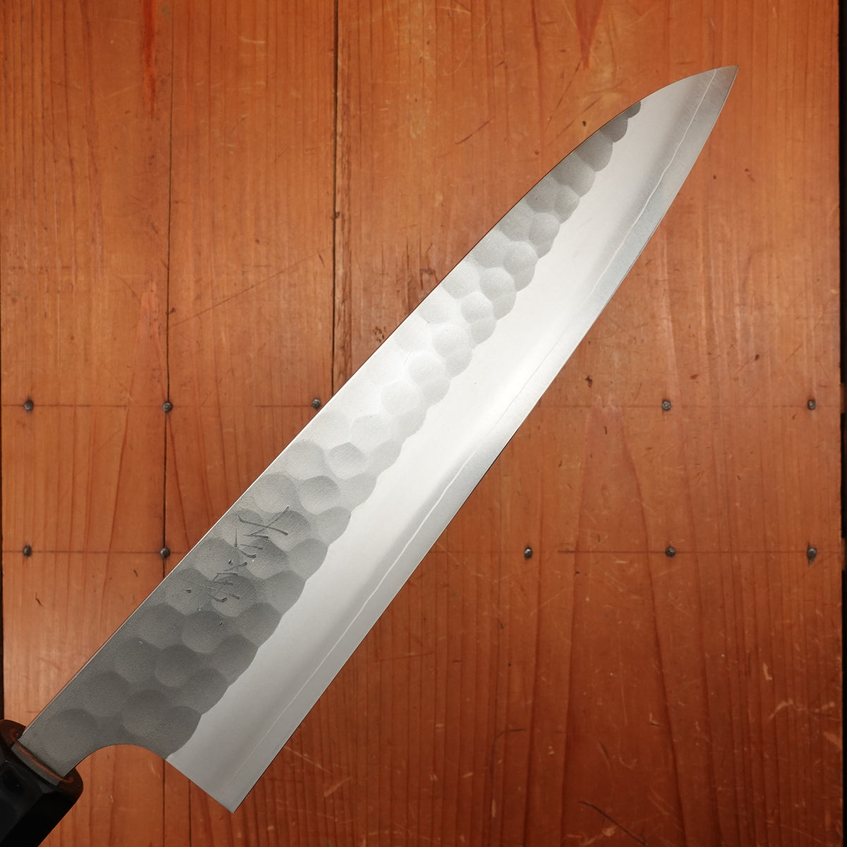 Yoshikane 240mm Gyuto SKD Tsuchime Burnt Chestnut & Horn Handle