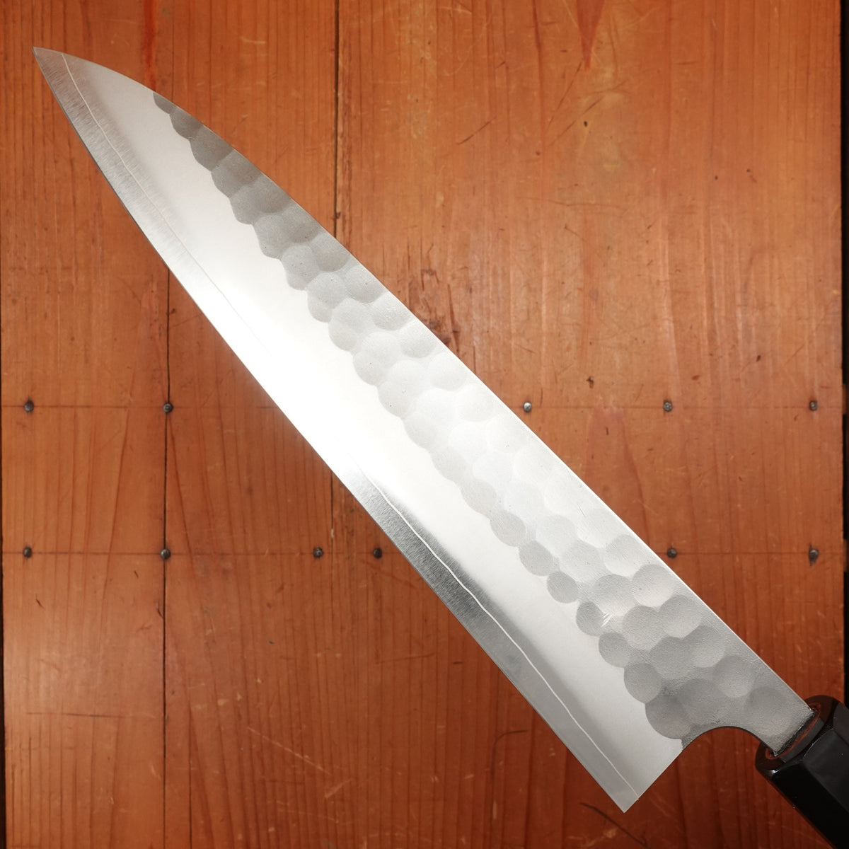 Yoshikane 240mm Gyuto SKD Tsuchime Burnt Chestnut & Horn Handle