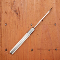 Au Sabot Langres 8cm Pocket Knife Sheepsfoot Carbon White Rhodoid Composite Handle