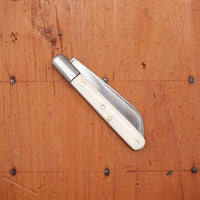 Au Sabot Langres 8cm Pocket Knife Sheepsfoot Carbon White Rhodoid Composite Handle