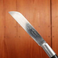 Au Sabot Langres 8cm Pocket Knife Sheepsfoot Carbon Black Rhodoid Composite Handle