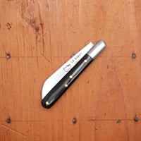 Au Sabot Langres 8cm Pocket Knife Sheepsfoot Carbon Black Rhodoid Composite Handle