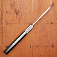 Au Sabot Langres 10cm Pocket Knife Sheepsfoot Carbon Black Rhodoid Composite