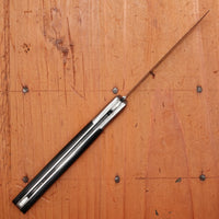 Au Sabot Langres 10cm Pocket Knife Sheepsfoot Carbon Black Rhodoid Composite