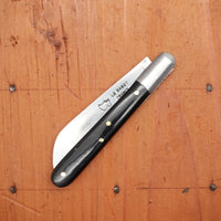Au Sabot Langres 10cm Pocket Knife Sheepsfoot Carbon Black Rhodoid Composite