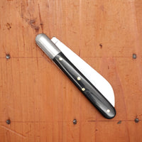 Au Sabot Langres 10cm Pocket Knife Sheepsfoot Carbon Black Rhodoid Composite
