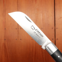 Au Sabot Armor 10.5cm Pocket Knife Sheepsfoot Stainless Ebony Handle