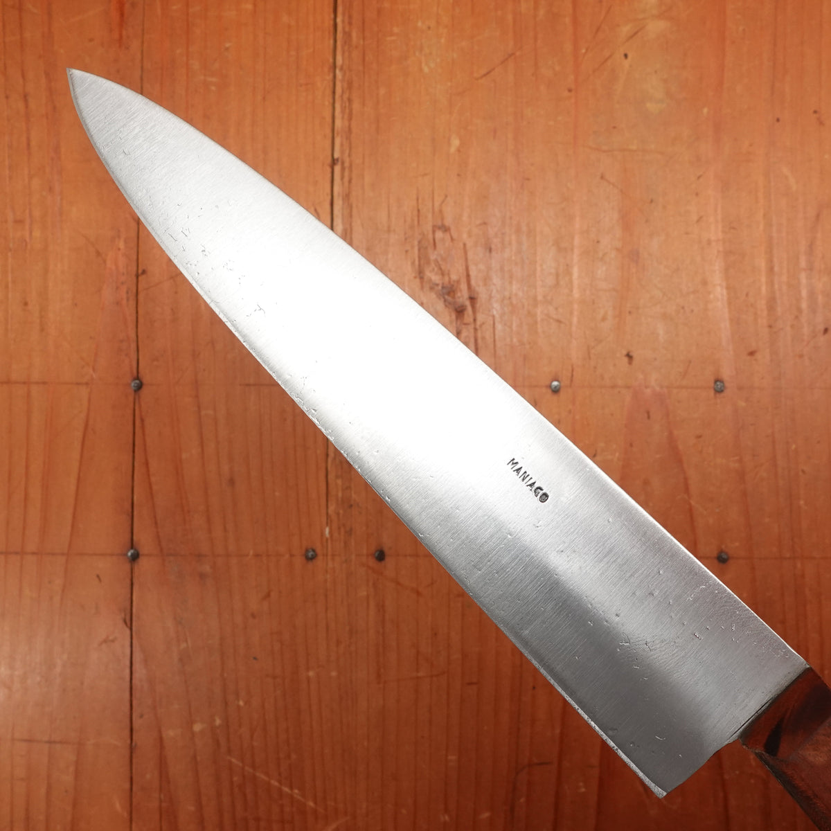 Maniago 7.5" Chef Knife Hand Forged Carbon Cherry Wood Italy ~1960s