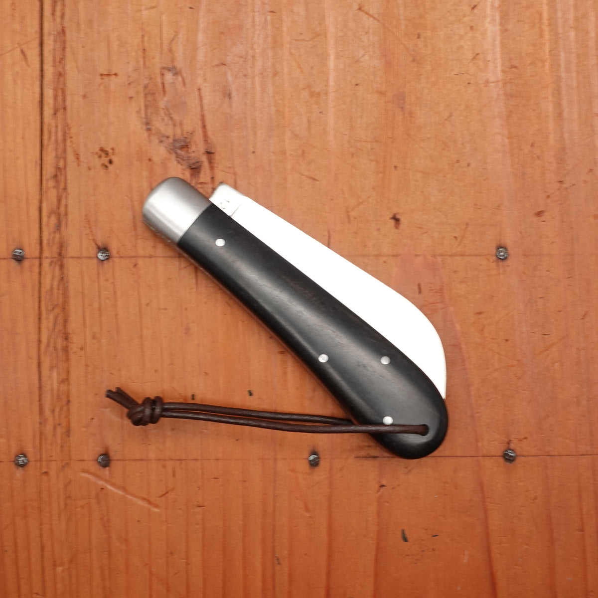 Au Sabot Armor 10.5cm Pocket Knife Sheepsfoot Stainless Ebony Handle
