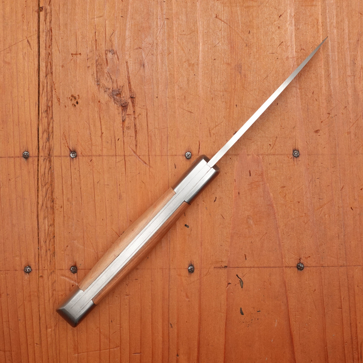 Au Sabot Le Roquefort 10.5cm Pocket Knife Drop Point Stainless Bolstered Juniper Handle