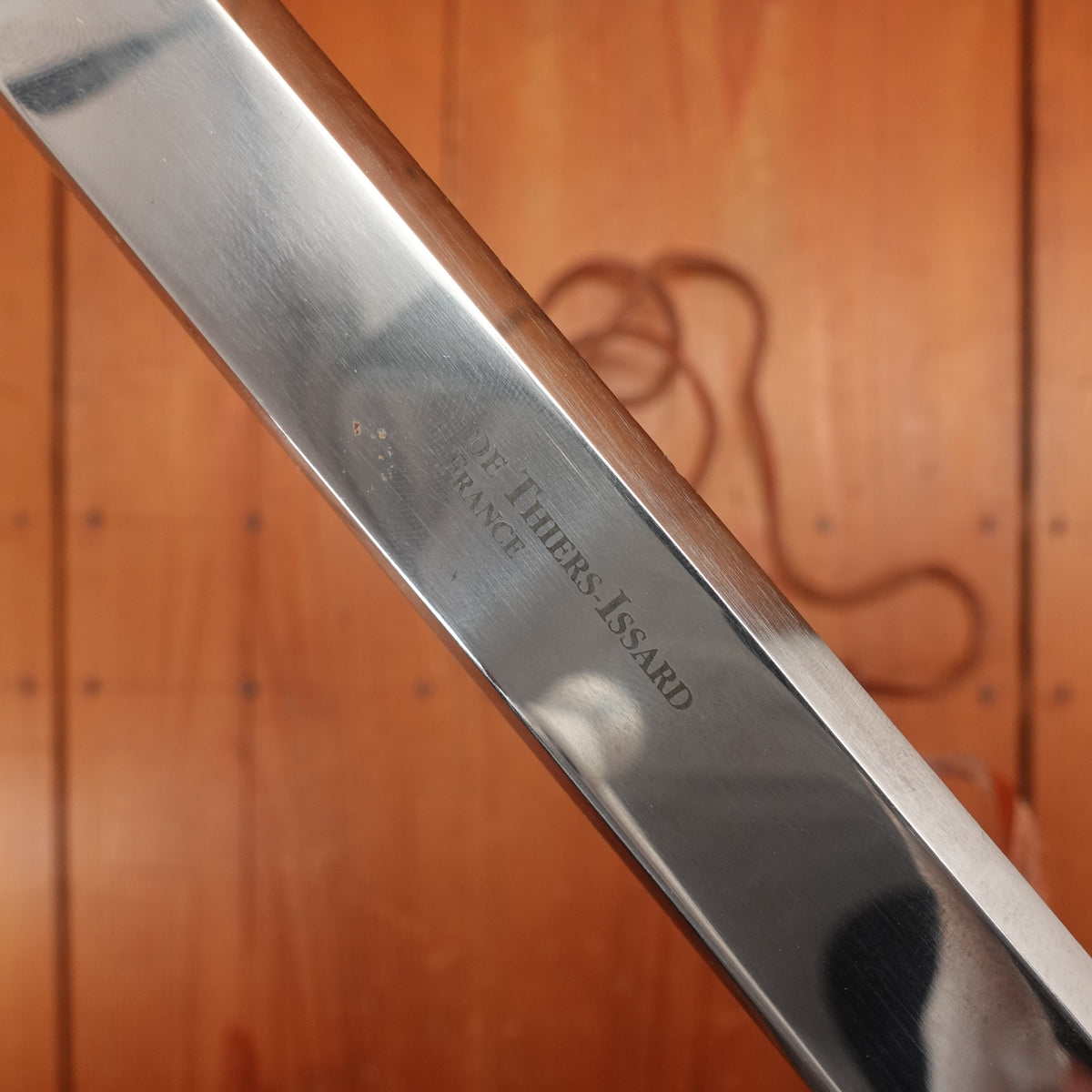 Thiers Issard 270mm Champagne Saber Stainless Stacked Leather Handle France 1990s?