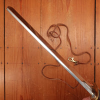 Thiers Issard 270mm Champagne Saber Stainless Stacked Leather Handle France 1990s?