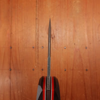 Alma Knife Co. Carolina Shucker N690 Stonewash Red / Black Micarta Handle G10 Spacers