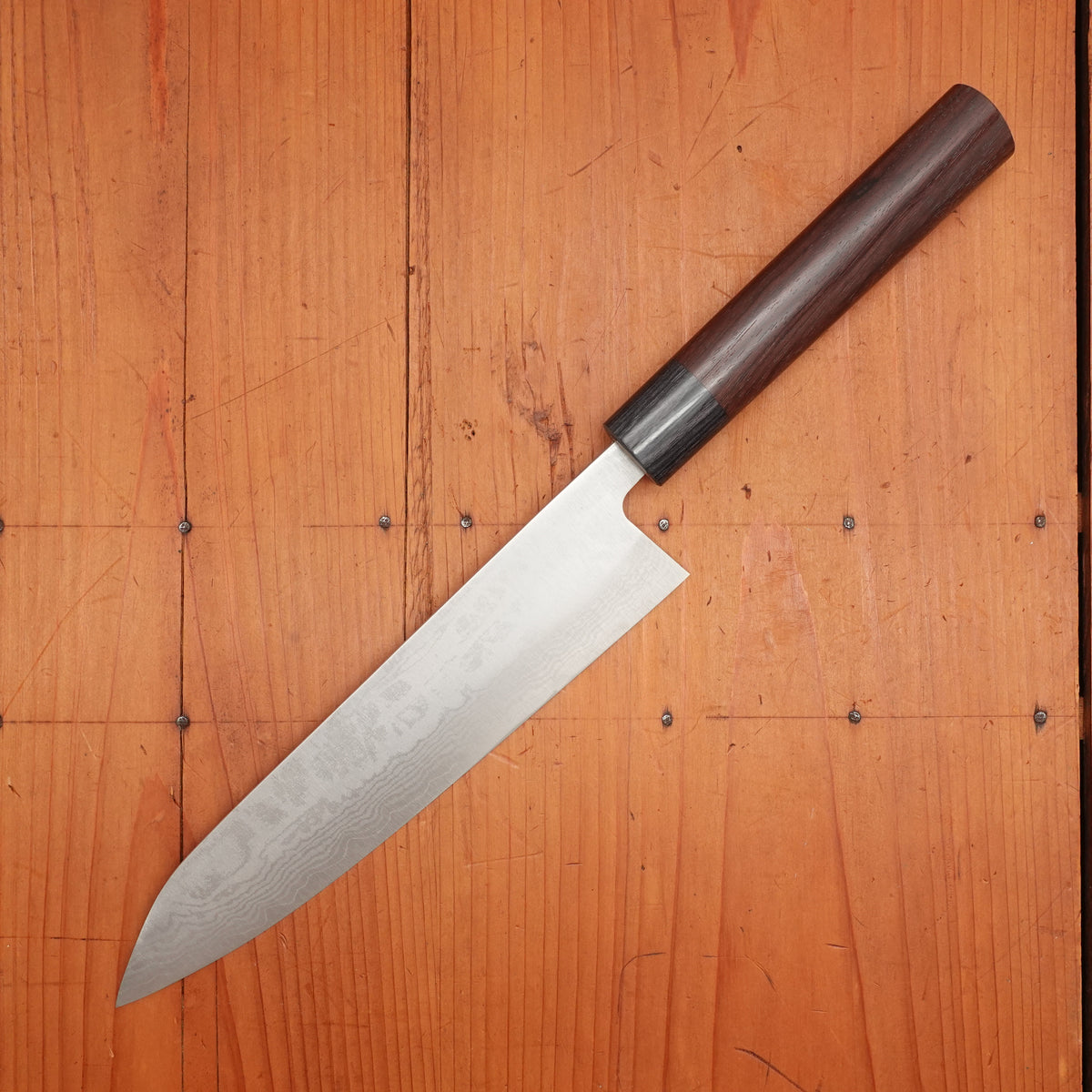 Hitohira Setsu Forged 210mm Gyuto VG10 Damascus Rosewood