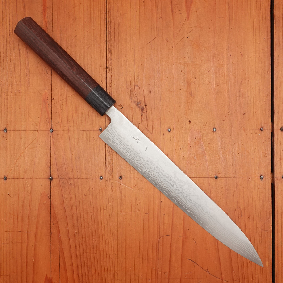 Hitohira Setsu Forged 255mm Sujihiki VG10 Damascus Rosewood D Handle