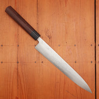 Hitohira Setsu Forged 255mm Sujihiki VG10 Damascus Rosewood D Handle