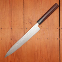 Hitohira Setsu Forged 255mm Sujihiki VG10 Damascus Rosewood D Handle