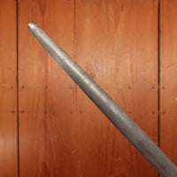 F Dick 14" Sharpening Steel Nickel & Turned Wood Handle Germany 1950s-70s