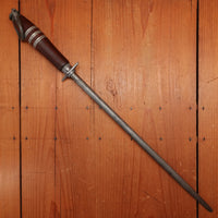 Foster Bros 14.5" Medium Cut Sharpening Steel Cast Pewter USA 1930s-50s *NOT FOR USE*