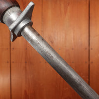 Foster Bros 14.5" Medium Cut Sharpening Steel Cast Pewter USA 1930s-50s *NOT FOR USE*